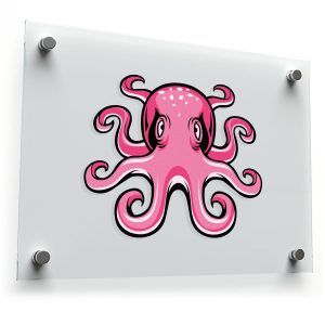 Playful Pink Octopus Sticker