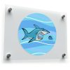 Playful Shark and Fish Sticker