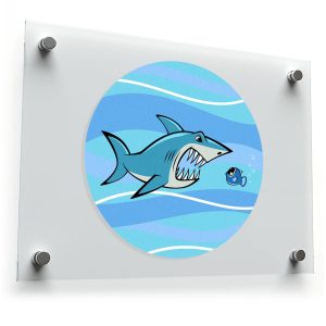 Playful Shark and Fish Sticker
