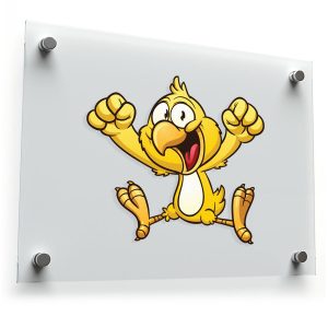 Playful Yellow Bird Sticker