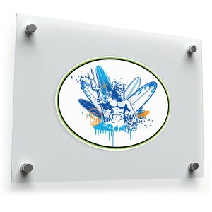 Poseidon Surfing Sticker