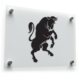 Powerful Bull Silhouette Sticker