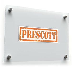 "Prescott" Distressed Vinyl Sticker