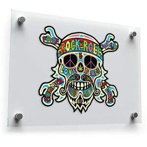Psychedelic Skull Sticker