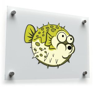 Pufferfish Cartoon Sticker