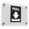 Pull Sign Sticker – Bold Black & White Vinyl Decal