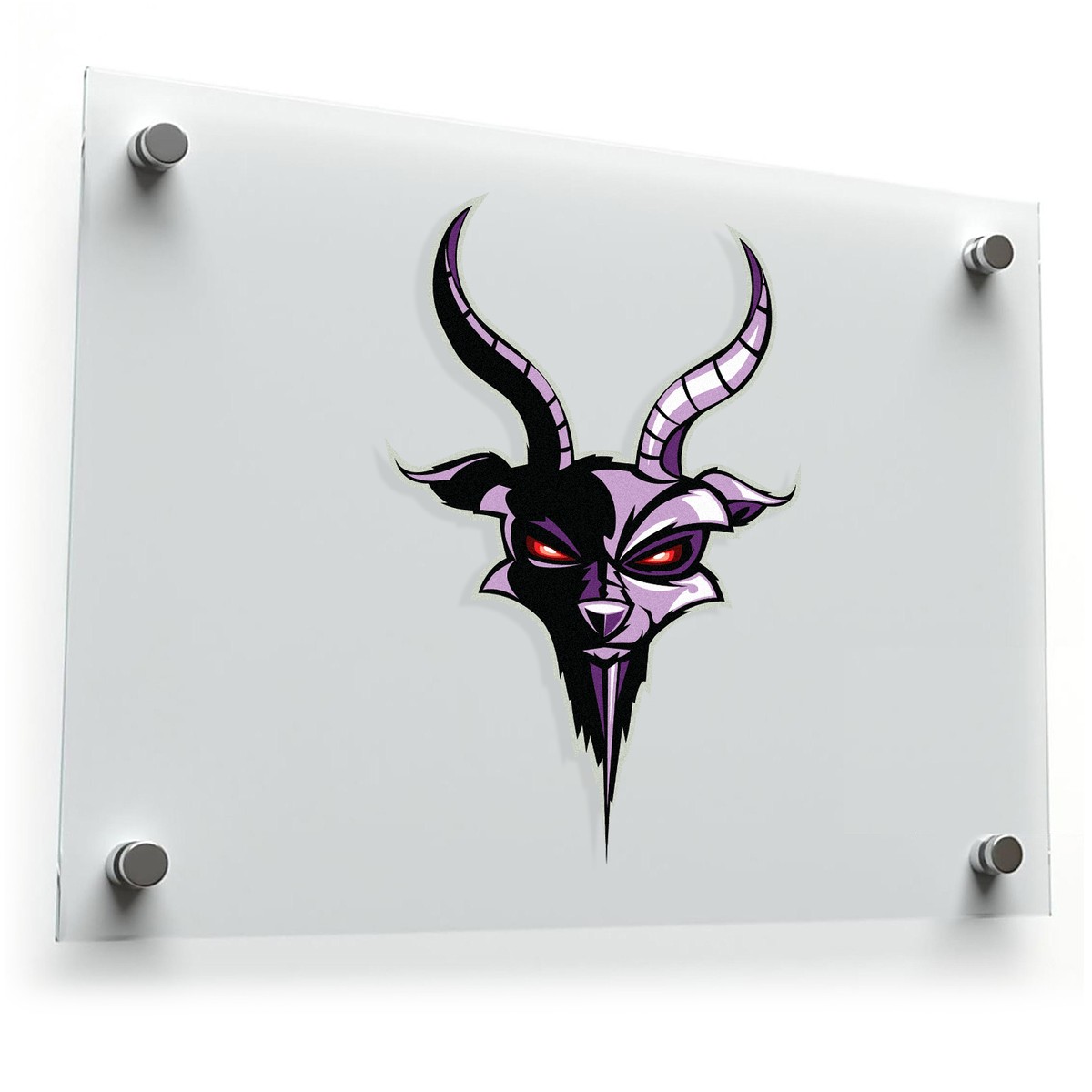 Purple Demon Head Vinyl Sticker 3 Purple Demon Head Vinyl Sticker