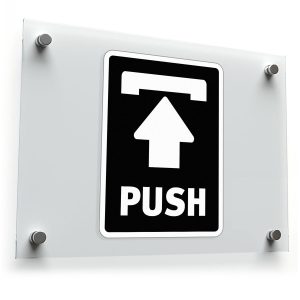 Push Sign Sticker