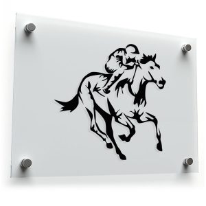 Racehorse and Jockey Vinyl Sticker