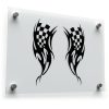 Racing Checkered Flame Decals