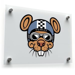 Racing Mouse Vinyl Sticker