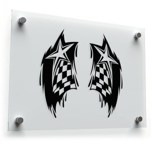 Racing Wings Silhouette Sticker