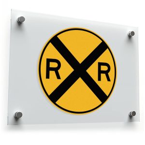 Railroad Crossing RR Sticker – Durable Yellow and Black