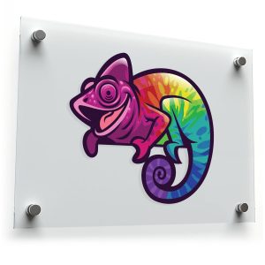 Rainbow Chameleon Vinyl Sticker