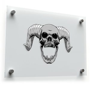 Ram Horn Skull Sticker