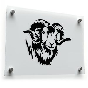 Ram Skull Head Sticker
