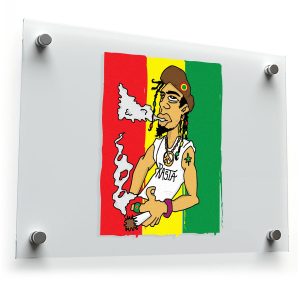 Rasta Smoking Sticker