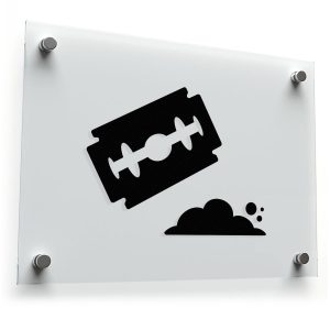 Razor Blade Silhouette Sticker