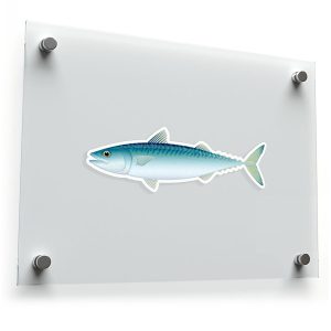 Realistic Mackerel Fish Sticker