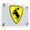 Rearing Moose Shield Sticker