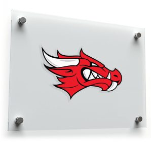 Red Dragon Head Wall Decal