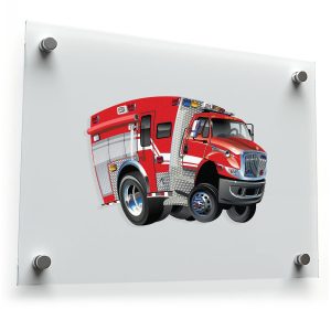 Red Firetruck Sticker