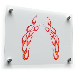 Red Flame Decal Set