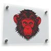 Red Monkey Face Sticker 1