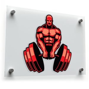 Red Powerlifting Vinyl Sticker