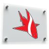 Red Shark Vinyl Decal 1