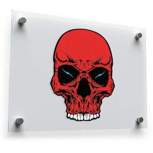 Red Skull Vinyl Sticker