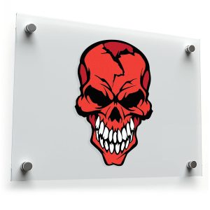 Red Skull Vinyl Sticker