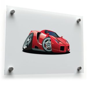 Red Sports Car Sticker
