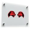 Red Wolf Head Sticker Set
