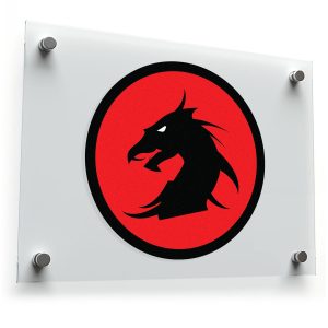 Red and Black Dragon Emblem Sticker