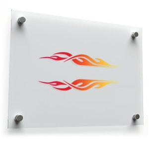 Red and Orange Flame Decal Set