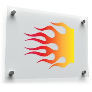 Red and Yellow Flame Decal