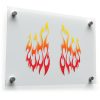 Red and Yellow Flame Vinyl Sticker Set 1