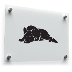 Resting Dog Silhouette Vinyl Sticker