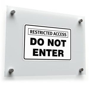 Restricted Access Do Not Enter Sticker