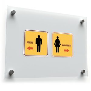 Restroom Directional Sticker