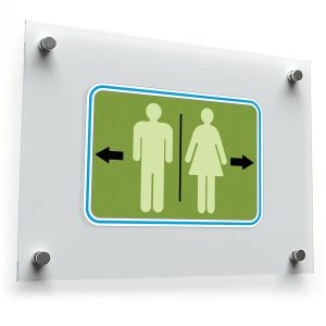 Restroom Directional Sticker