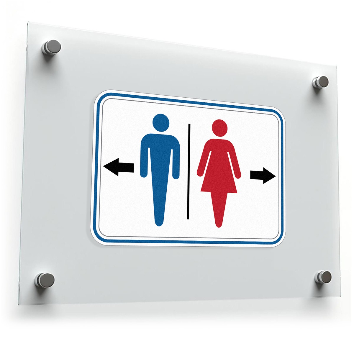 Restroom Directional Sticker 3 Restroom Directional Sticker