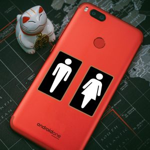 Alternative view of Restroom Sign Vinyl Sticker Set