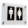 Restroom Sign Vinyl Sticker Set