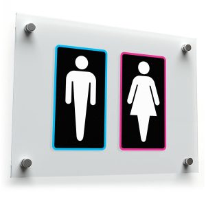 Restroom Sign Vinyl Stickers