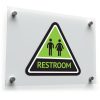 Restroom Triangle Sign Sticker 1