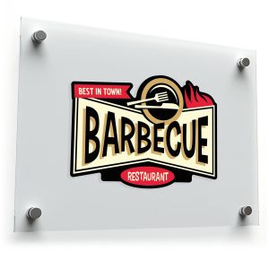 Retro Barbecue Restaurant Sticker