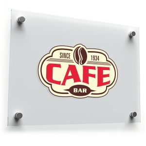Retro Cafe Bar Vinyl Sticker