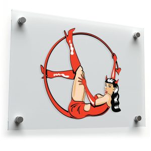 Retro Devil Girl Sticker